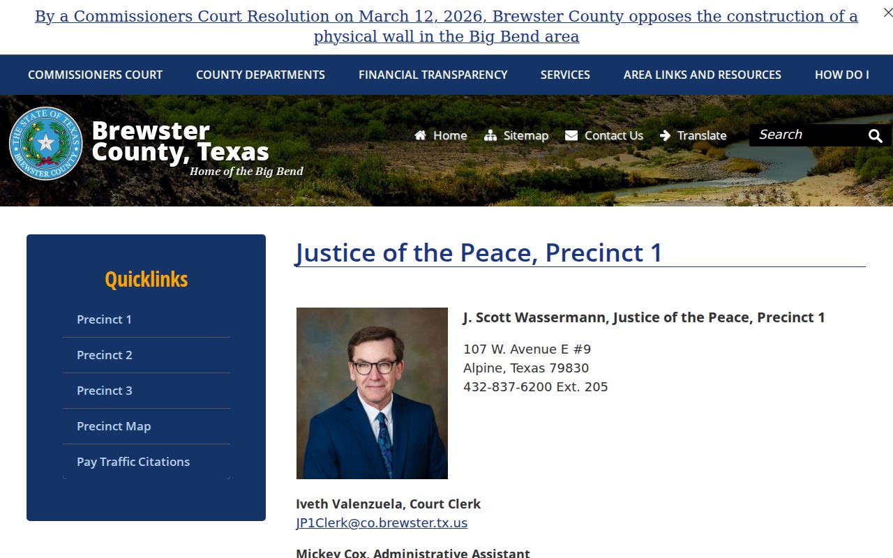 Alpine court records JP1 docket page