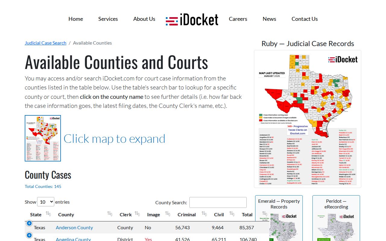 iDocket listing for Brewster District and Brewster County